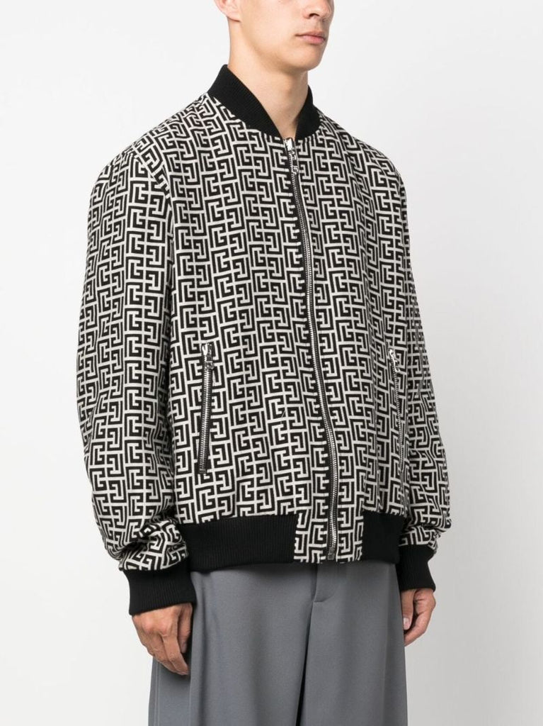 Black Monogram Reversible Bomber Jacket