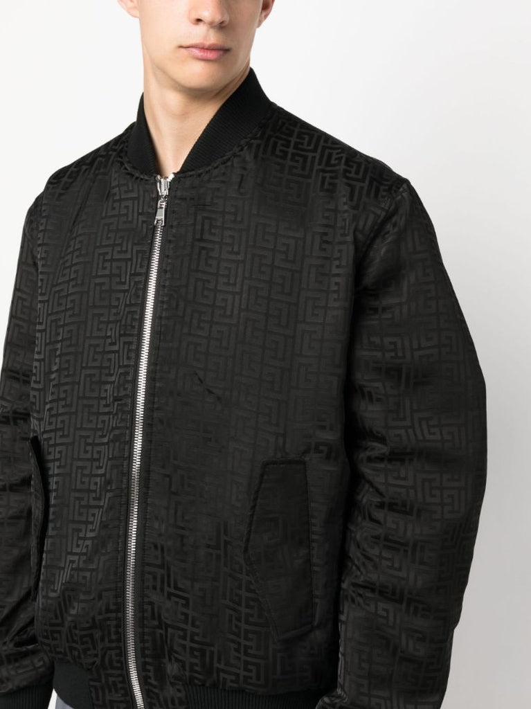 Black Monogram Reversible Bomber Jacket