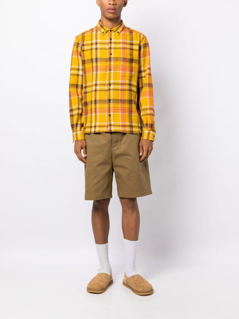 Yellow Dean Checked Wool Shirt