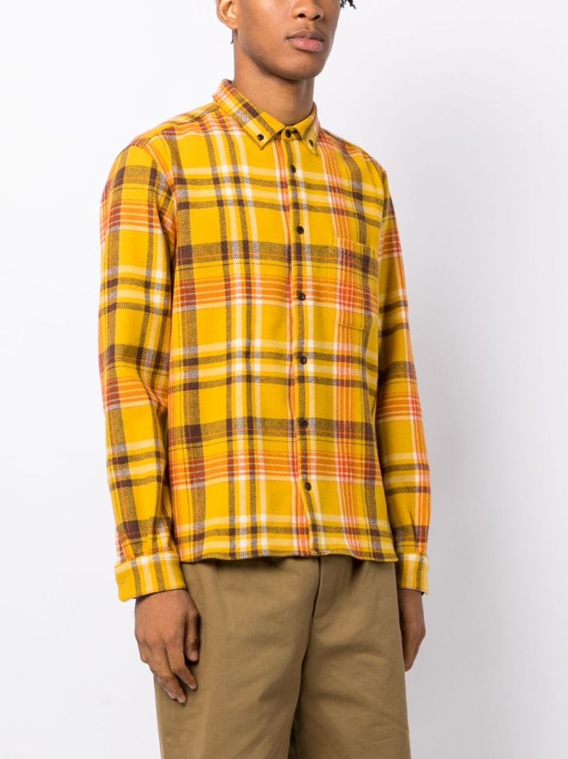 Yellow Dean Checked Wool Shirt