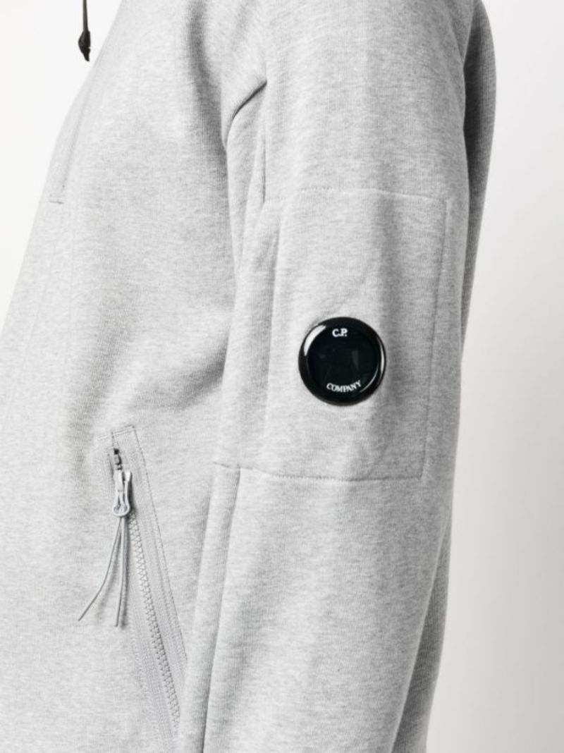 Grey Diagonal Raised Cotton Sweatshirt