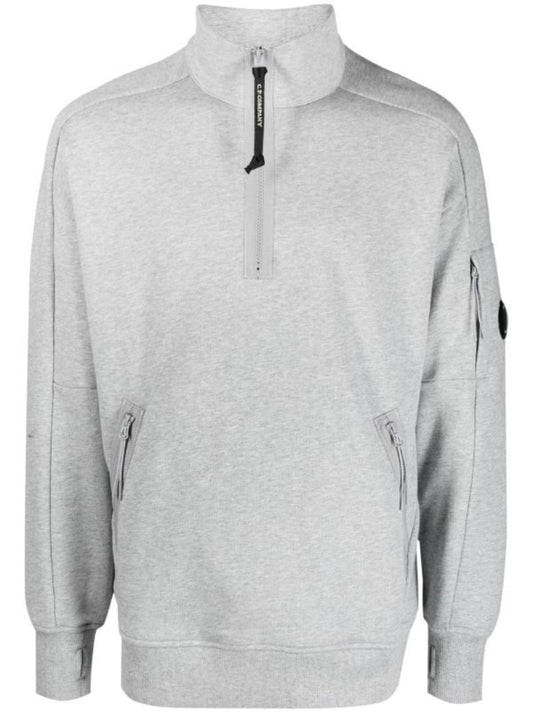 Grey Diagonal Raised Cotton Sweatshirt