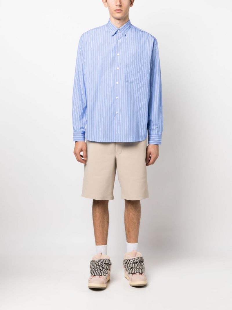 Blue Striped Cotton Shirt