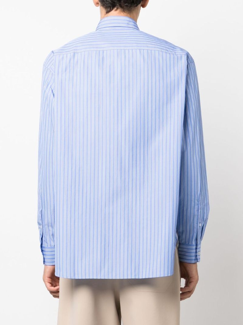 Blue Striped Cotton Shirt