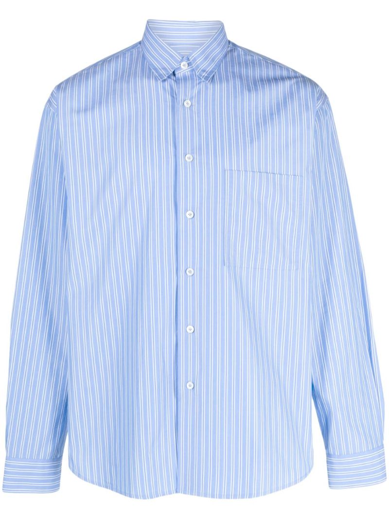 Blue Striped Cotton Shirt