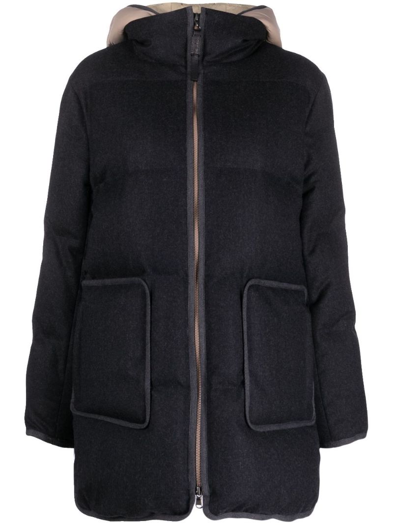 Black Wool Padded Jacket