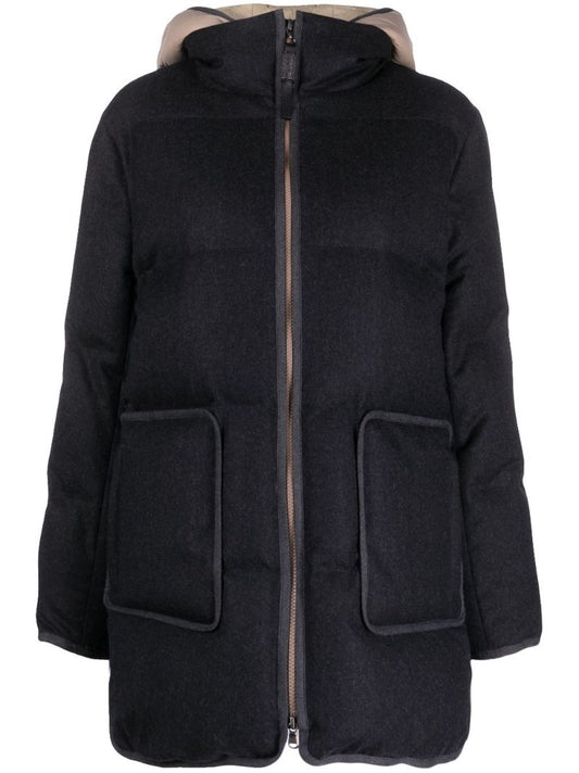 Black Wool Padded Jacket