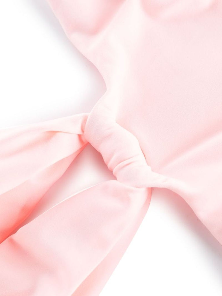 Pink Crossover Halterneck Swimsuit