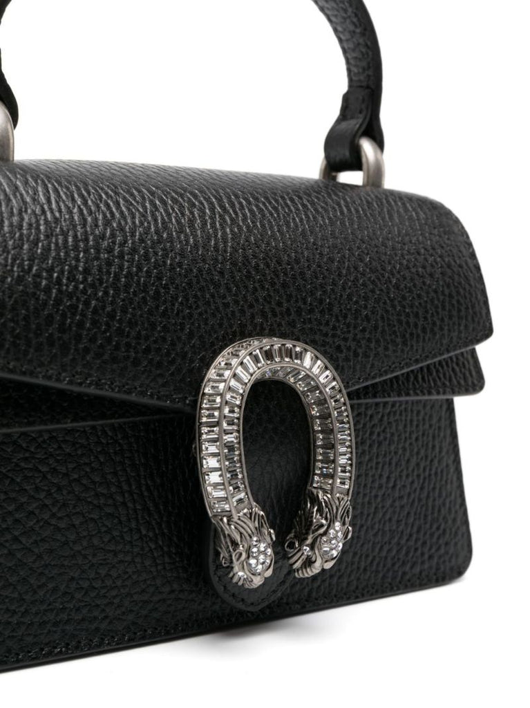 Black Dionysus Crystal Leather Mini Bag