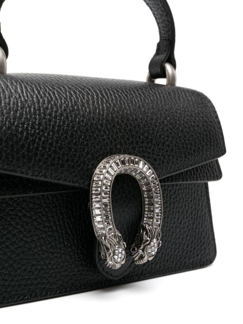 Black Dionysus Crystal Leather Mini Bag