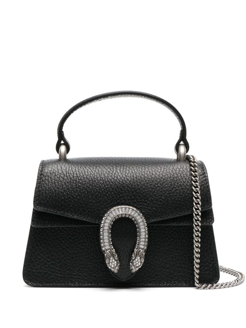 Black Dionysus Crystal Leather Mini Bag