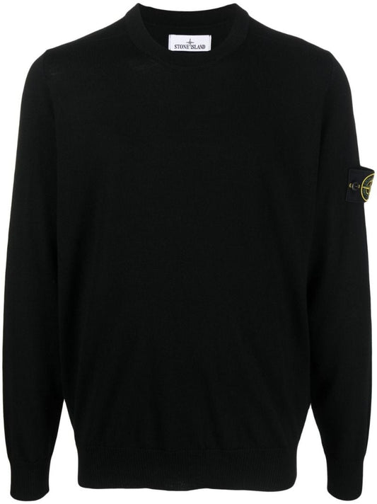 Black Virgin-wool Sweater