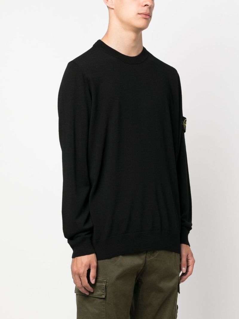 Black Virgin-wool Sweater