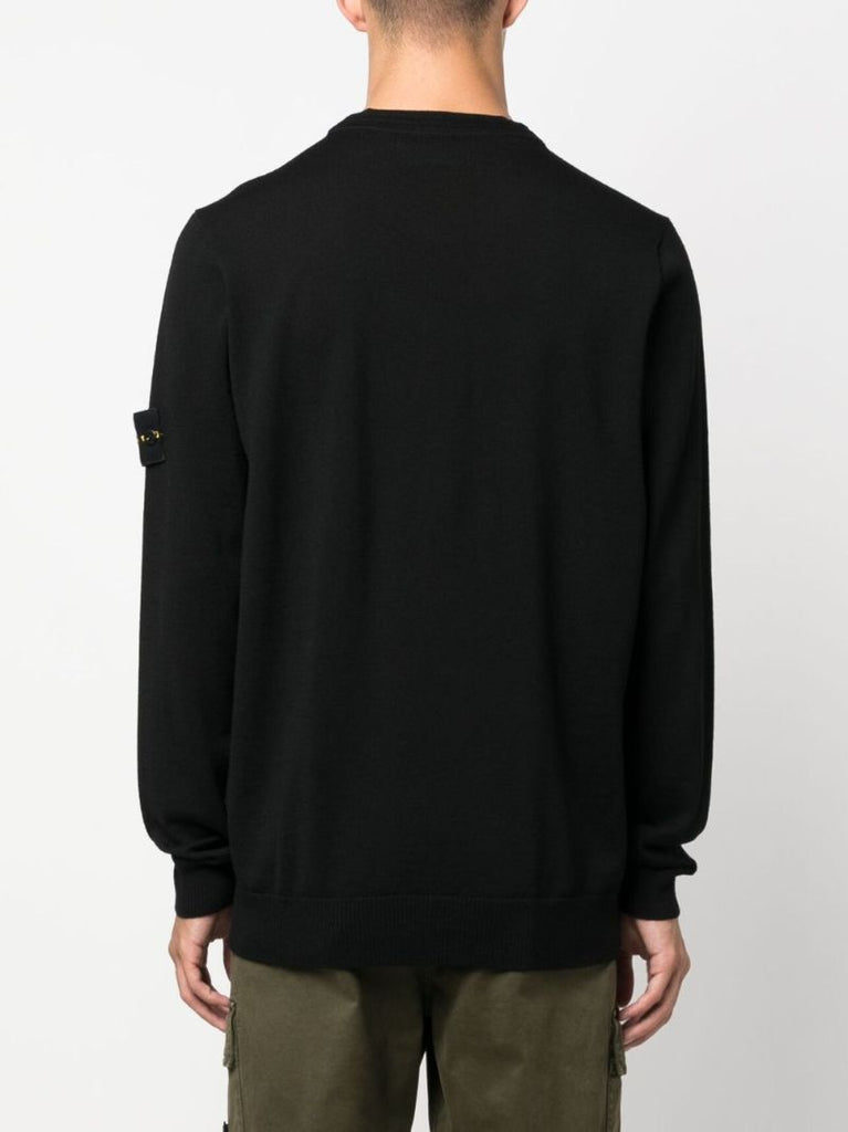 Black Virgin-wool Sweater