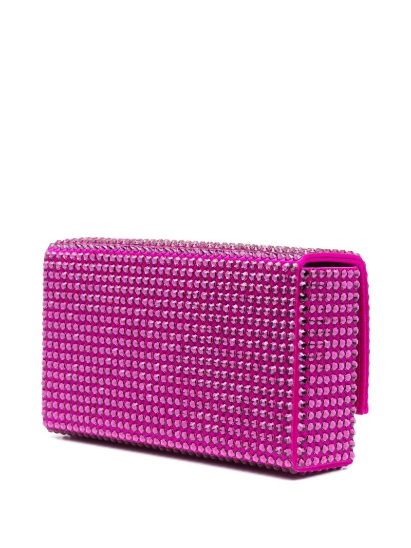Pink Paloma Crystal Clutch Bag