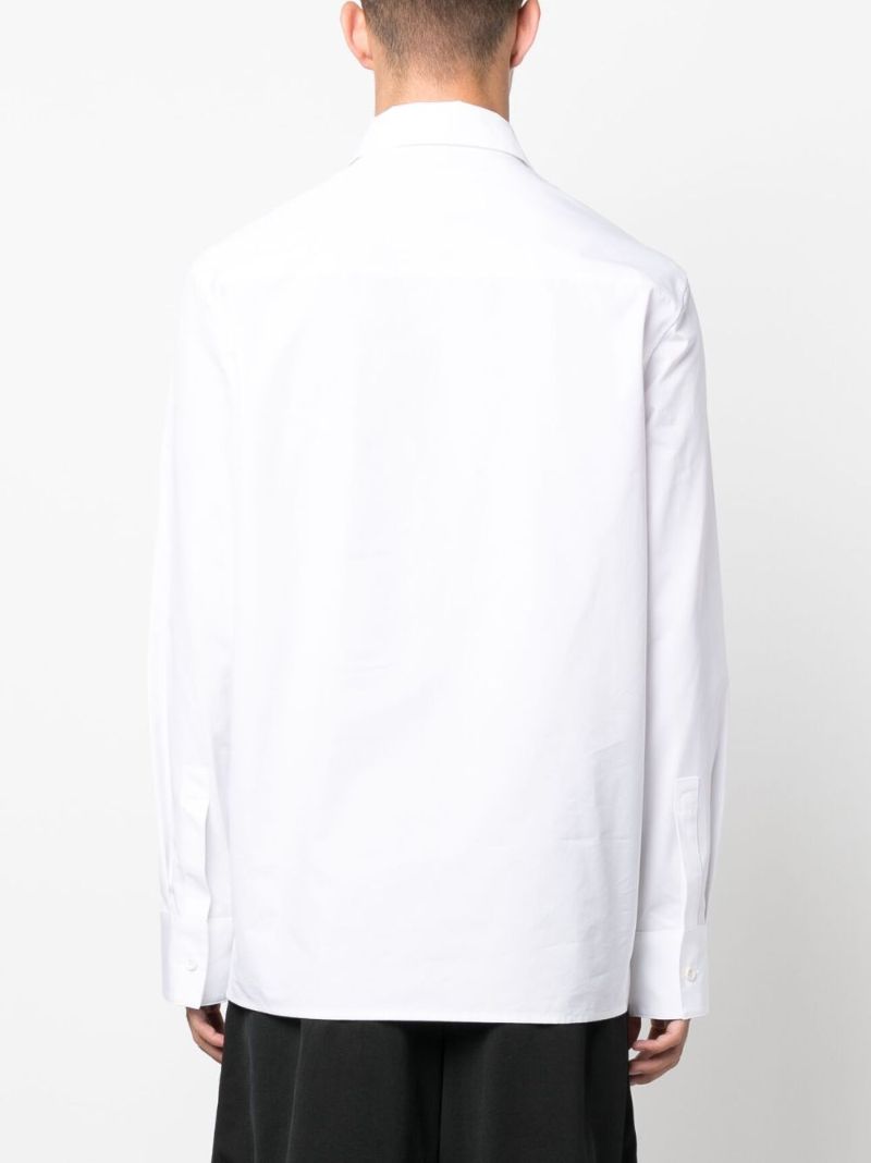White Long-sleeve Cotton Shirt