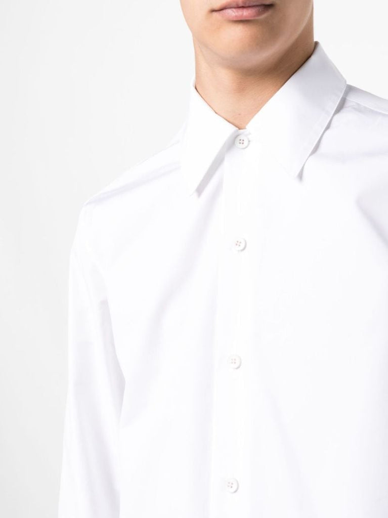 White Long-sleeve Cotton Shirt