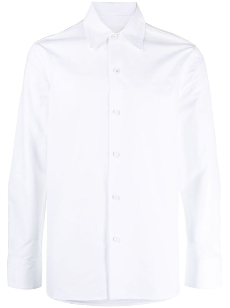 White Long-sleeve Cotton Shirt