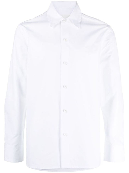 White Long-sleeve Cotton Shirt