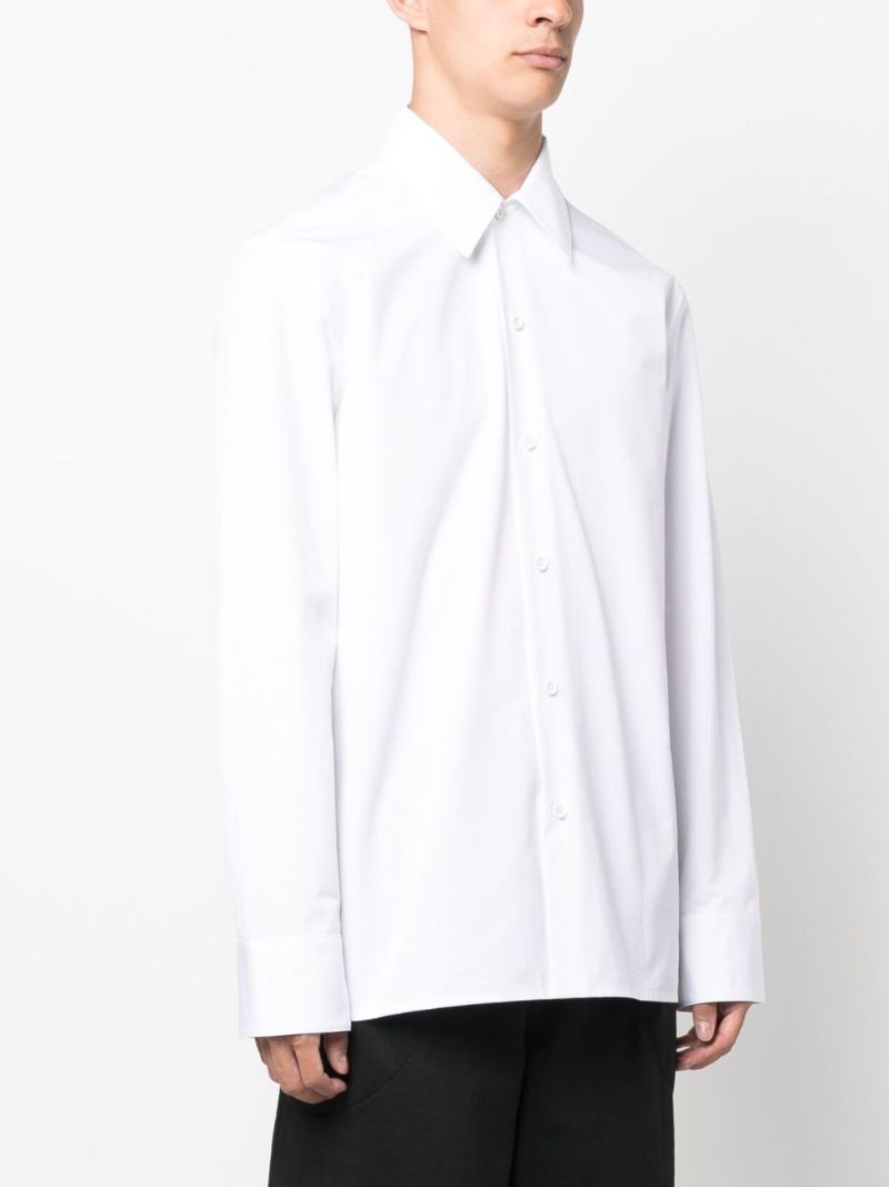 White Long-sleeve Cotton Shirt
