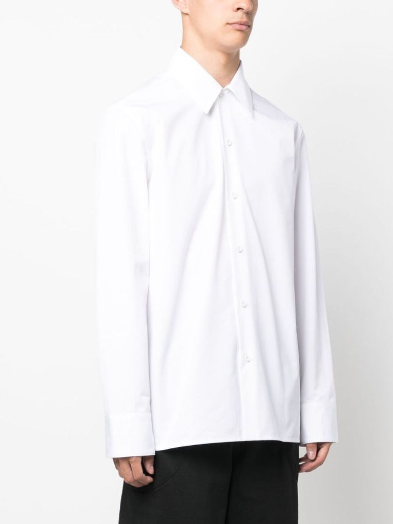 White Long-sleeve Cotton Shirt