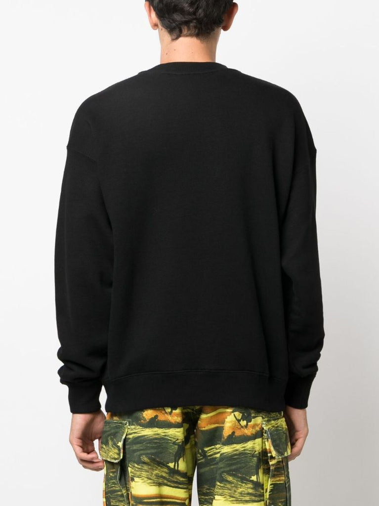 Black Logo-print Cotton Sweatshirt