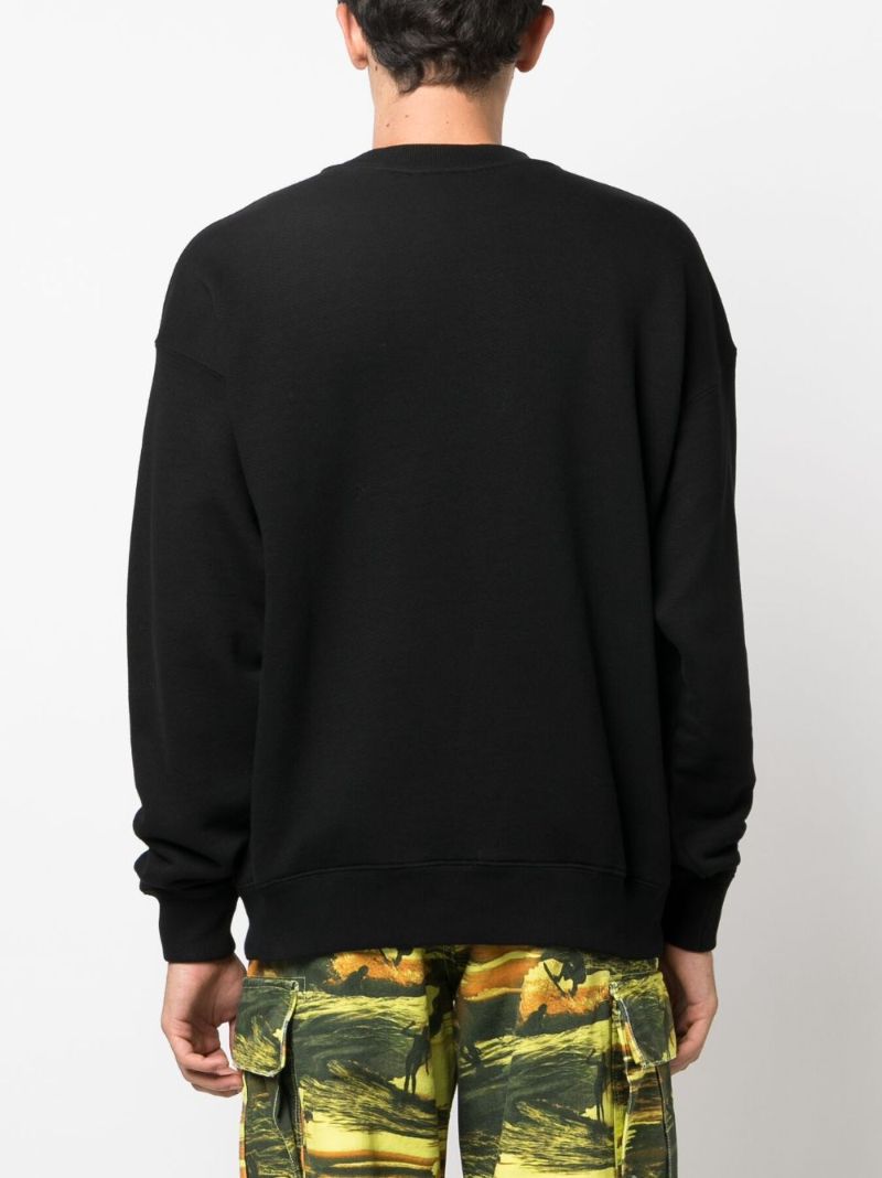 Black Logo-print Cotton Sweatshirt