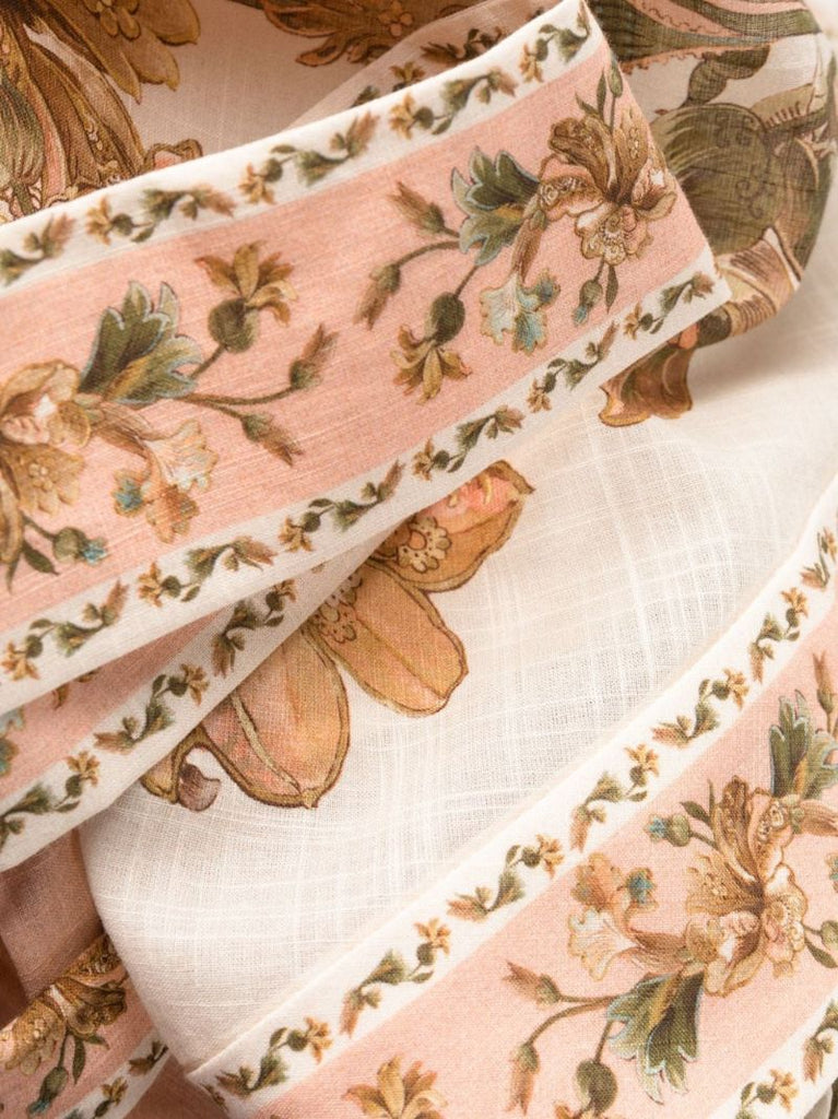 Pink Chintz Floral Print Wrap Dress