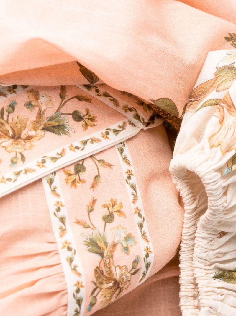 Pink Chintz Floral Print Wrap Dress