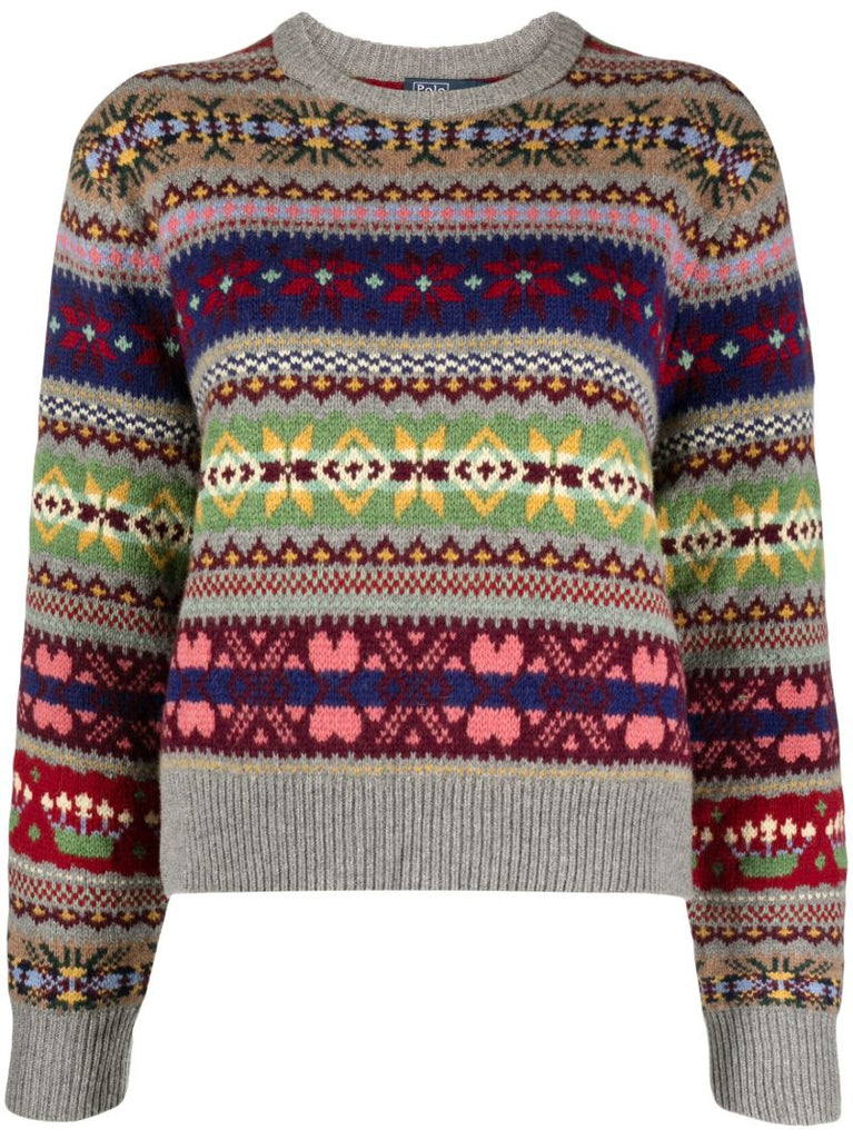 Grey Fair Isle Sweater