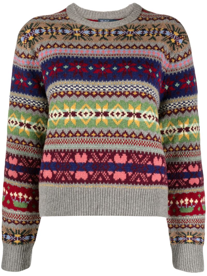 Grey Fair Isle Sweater