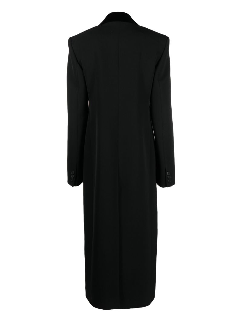 Black Double-breasted Wool Coat