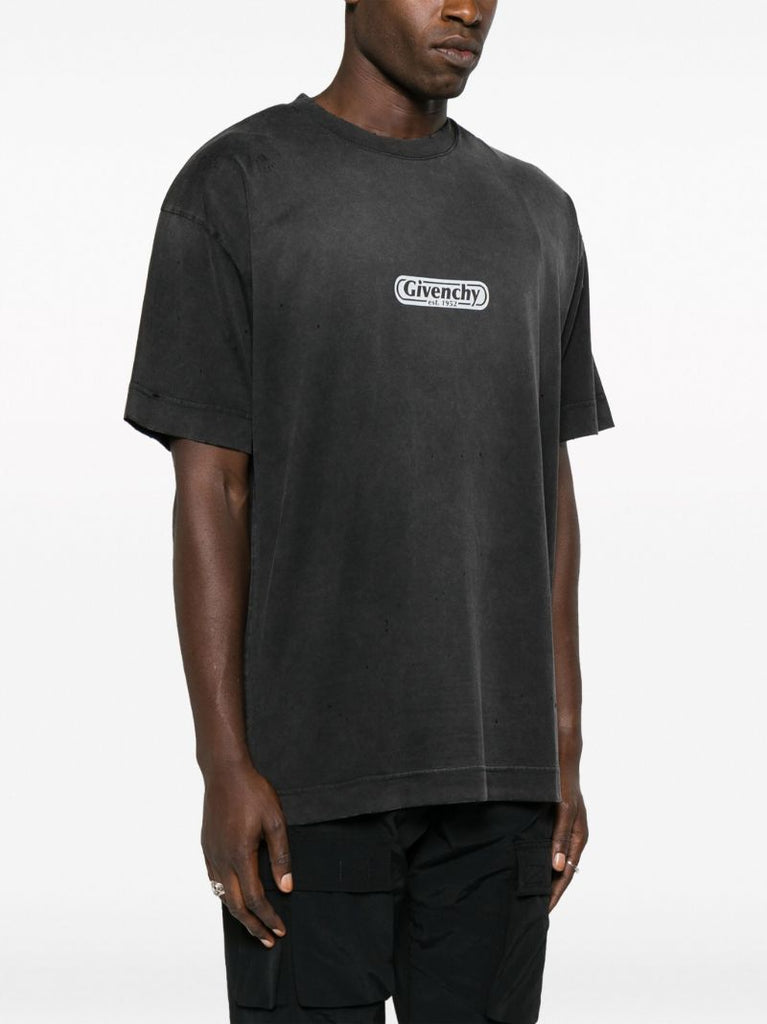 Black Logo-print Cotton T-shirt