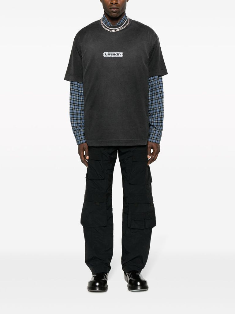 Black Logo-print Cotton T-shirt