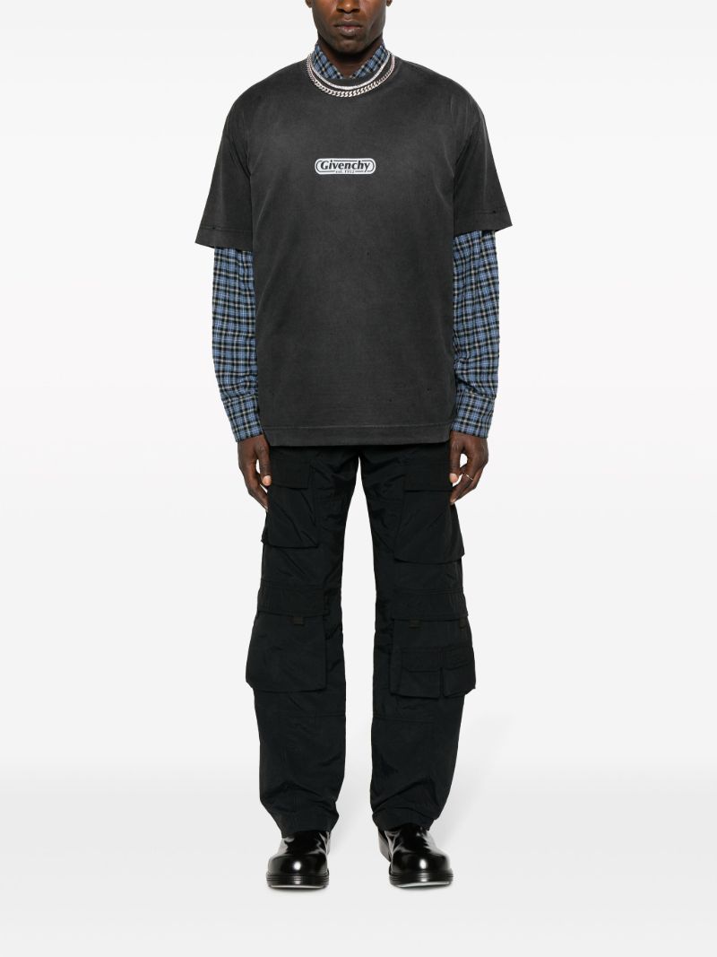 Black Logo-print Cotton T-shirt