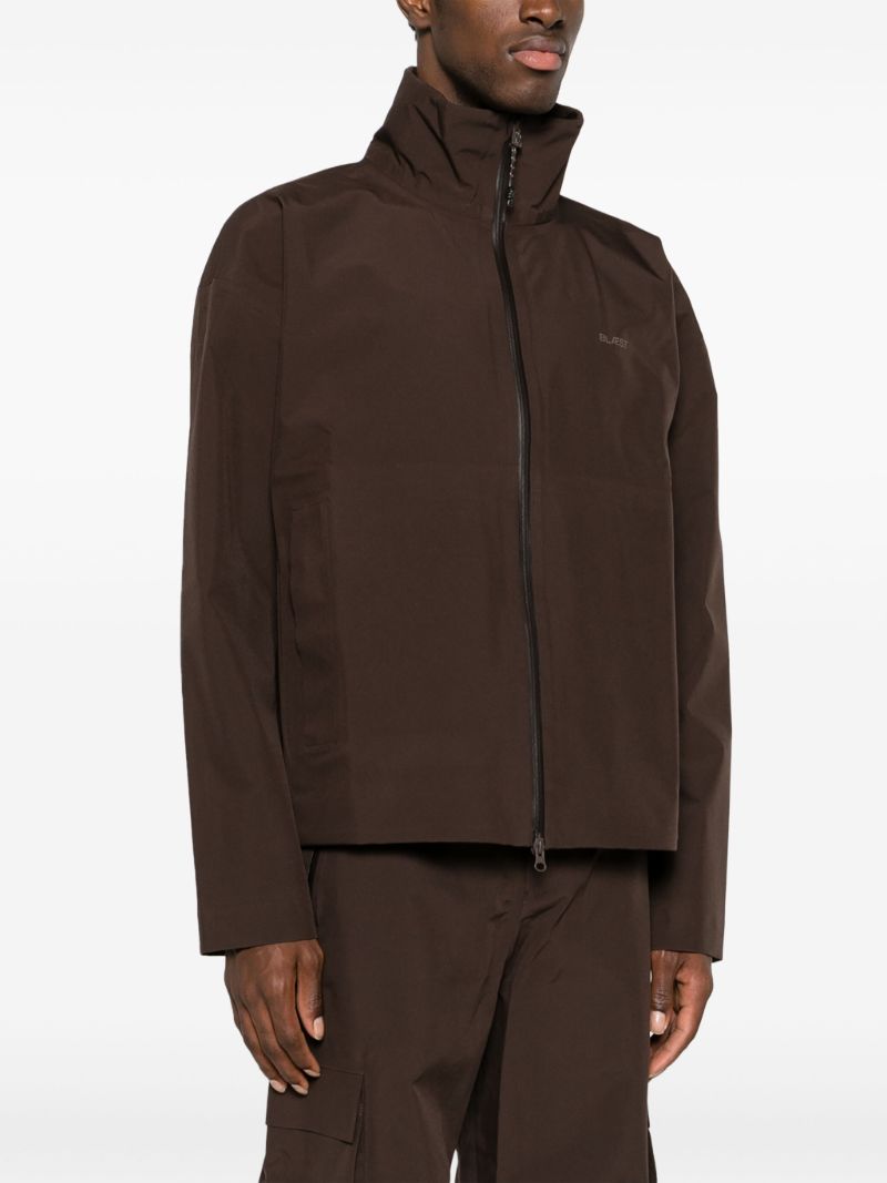 Brown Sula Funnel Neck Jacket
