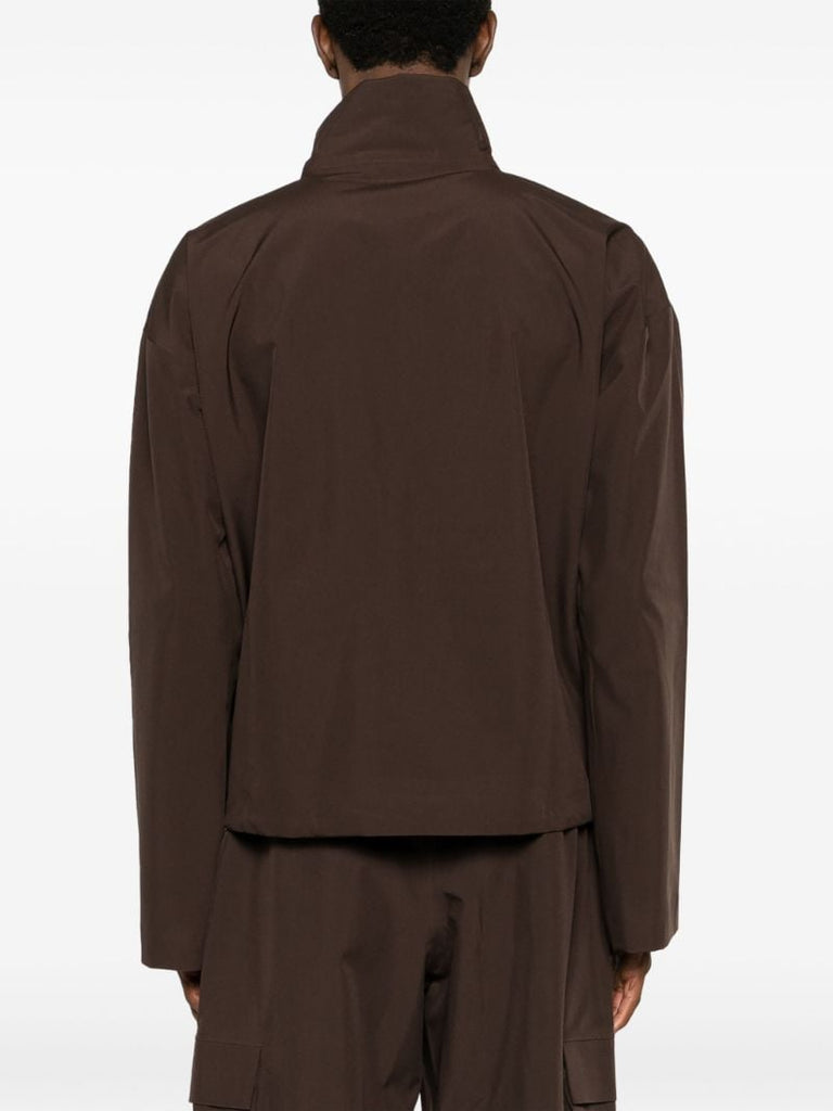 Brown Sula Funnel Neck Jacket