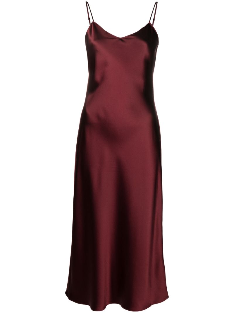 Red Silk Slip Dress