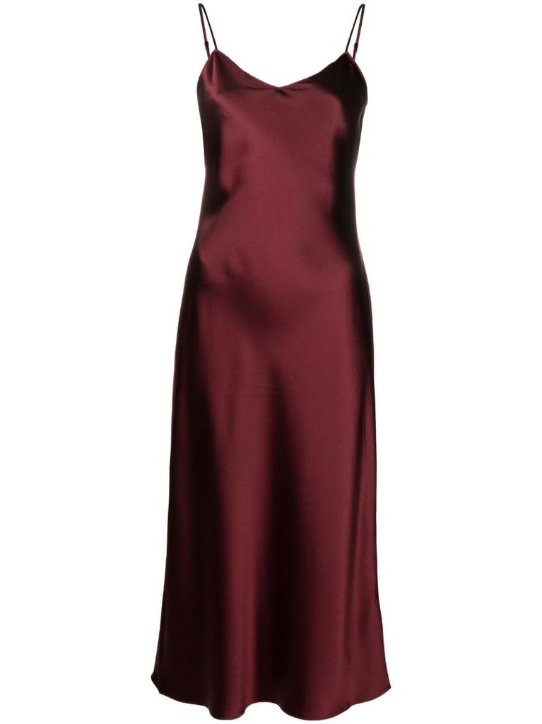 Red Silk Slip Dress