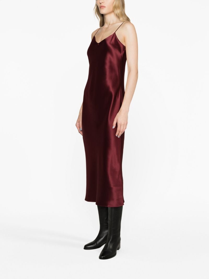 Red Silk Slip Dress