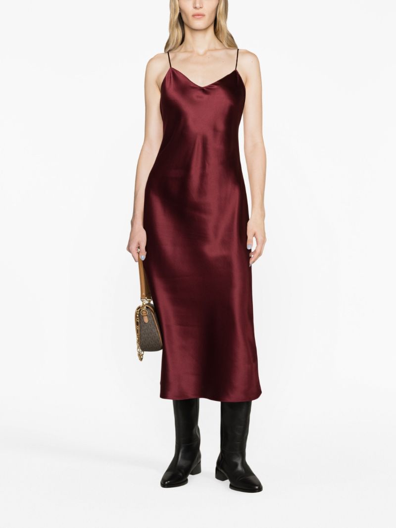 Red Silk Slip Dress