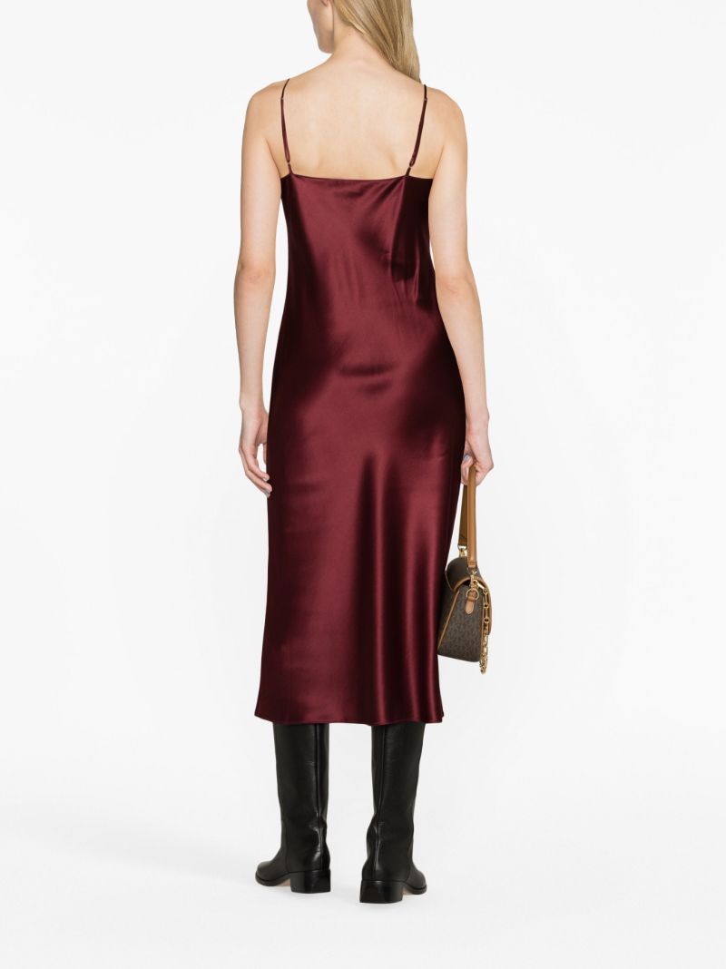 Red Silk Slip Dress