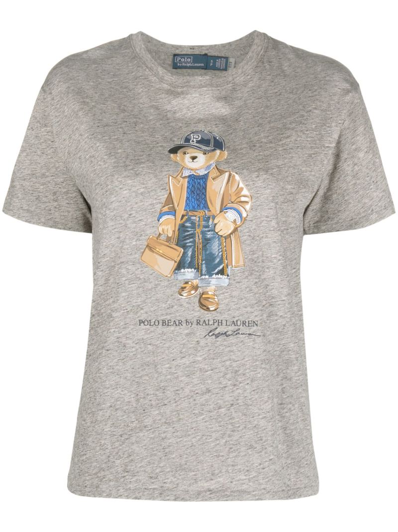 Grey Polo Bear Cotton T-shirt