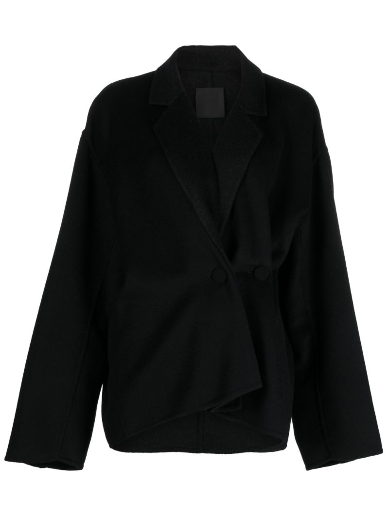 Black Wrap-design Kimono Jacket