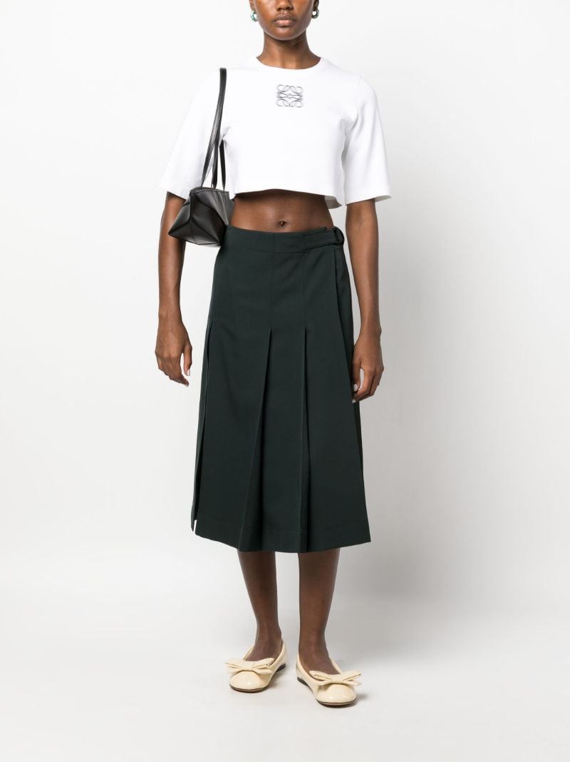 White Anagram-print Cropped T-shirt