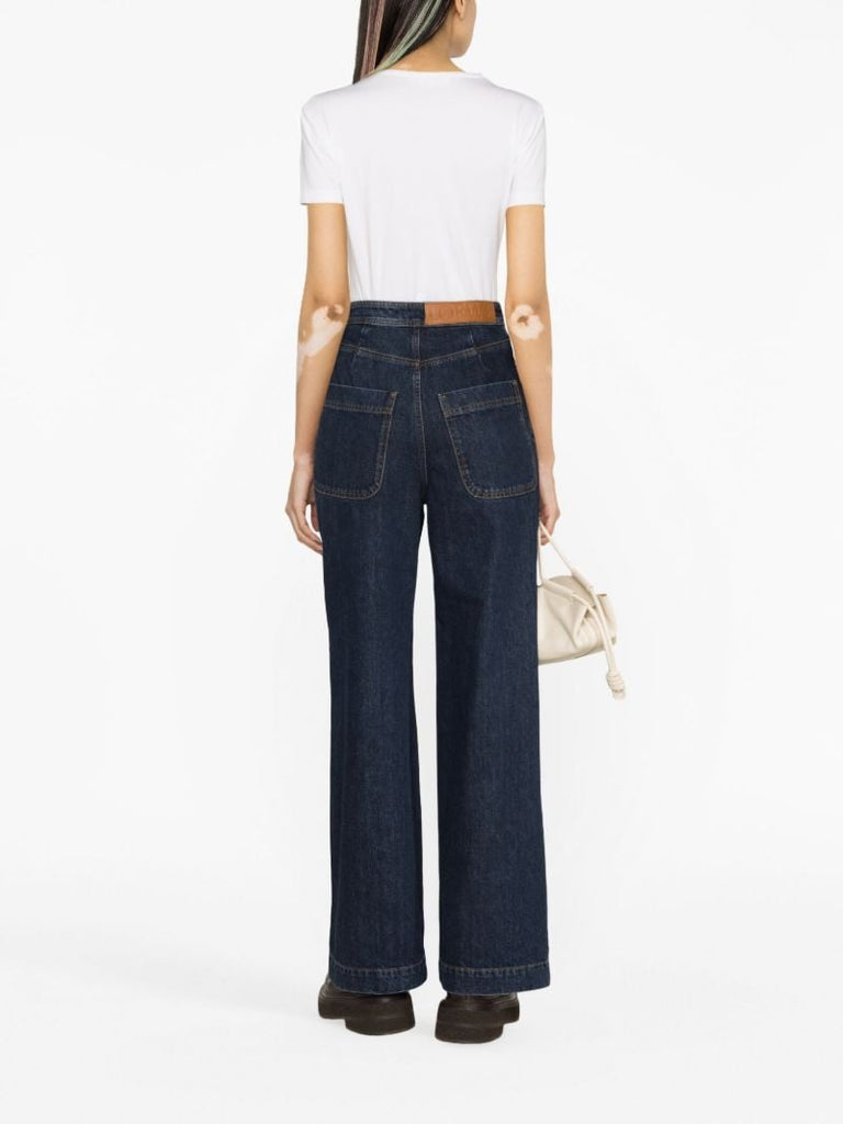 Blue Straight-leg Jeans