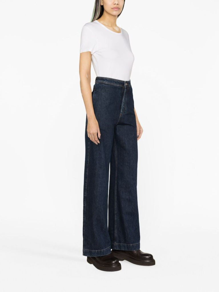 Blue Straight-leg Jeans