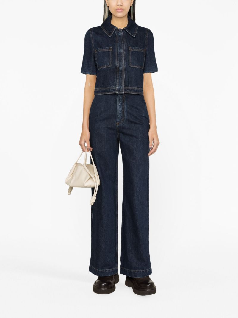 Blue Straight-leg Jeans