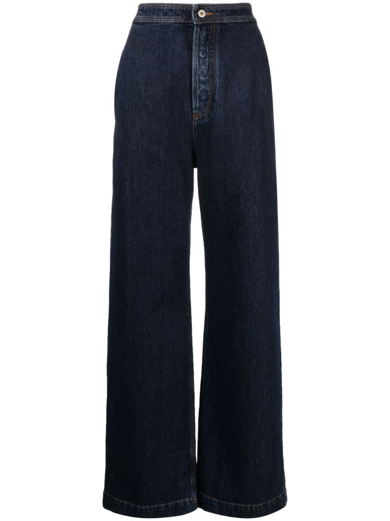 Blue Straight-leg Jeans