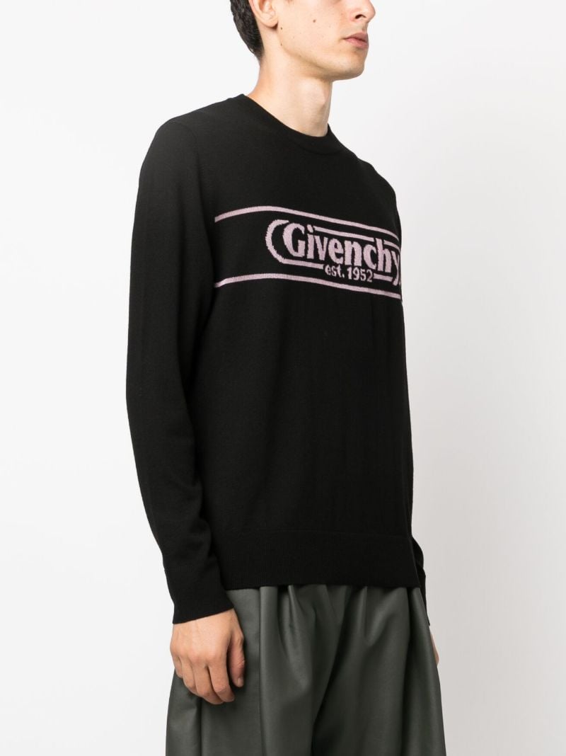 Black Logo-intarsia Wool Sweater